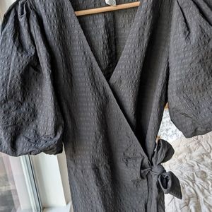 H&M Black Wrap Dress